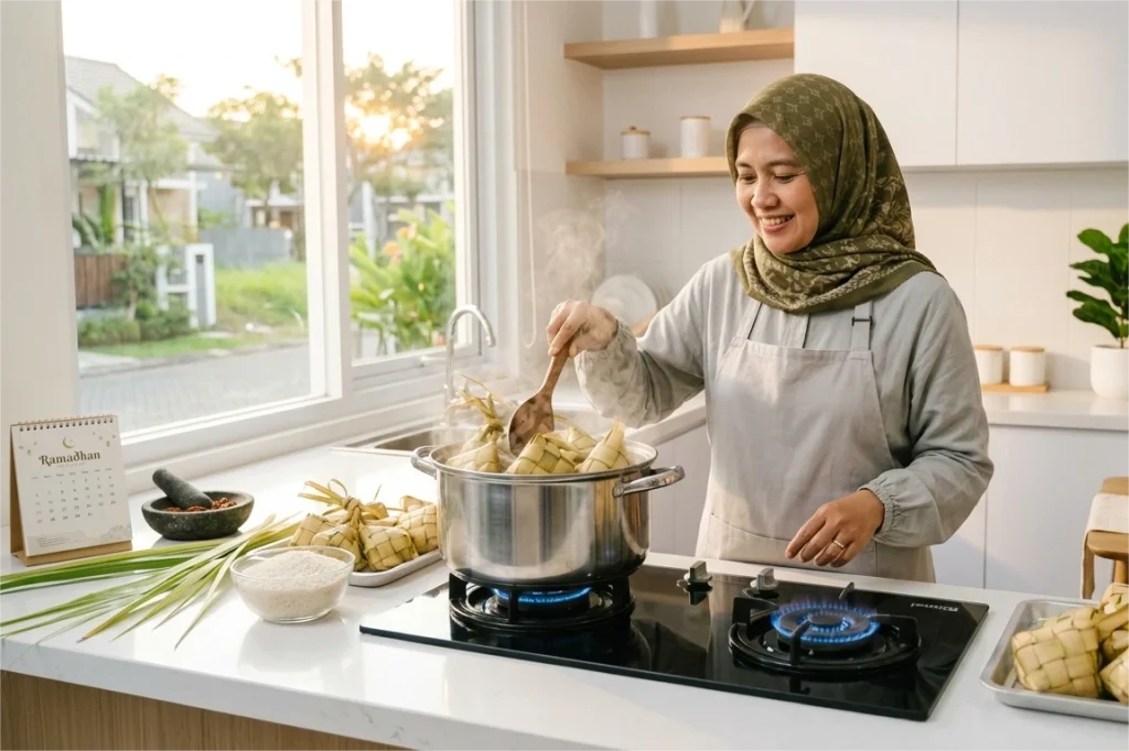 Tips Anti Gagal Memasak Ketupat Hemat Gas di Rumah